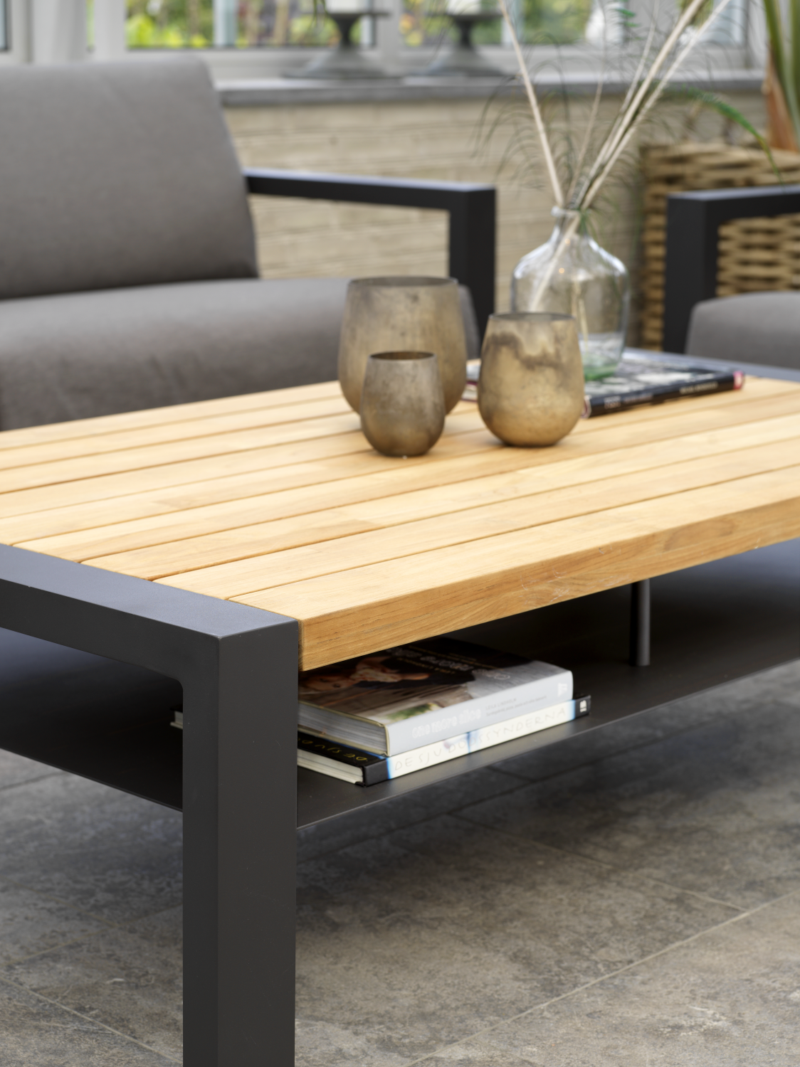 Amesdale soffbord Antracit/Teak