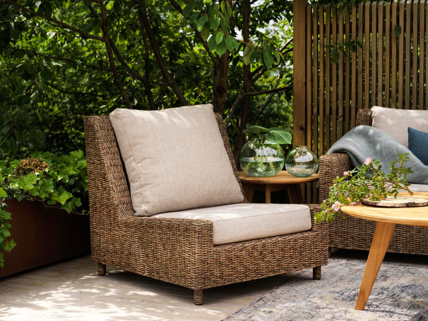 Sandkorn loungefåtölj Natur/beige