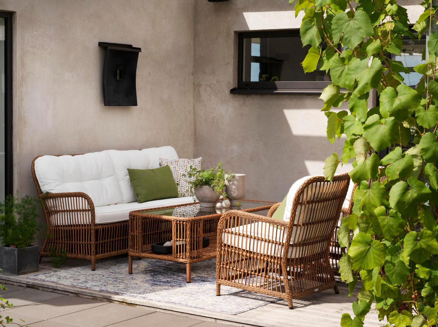 Anemon soffbord Natur/vit