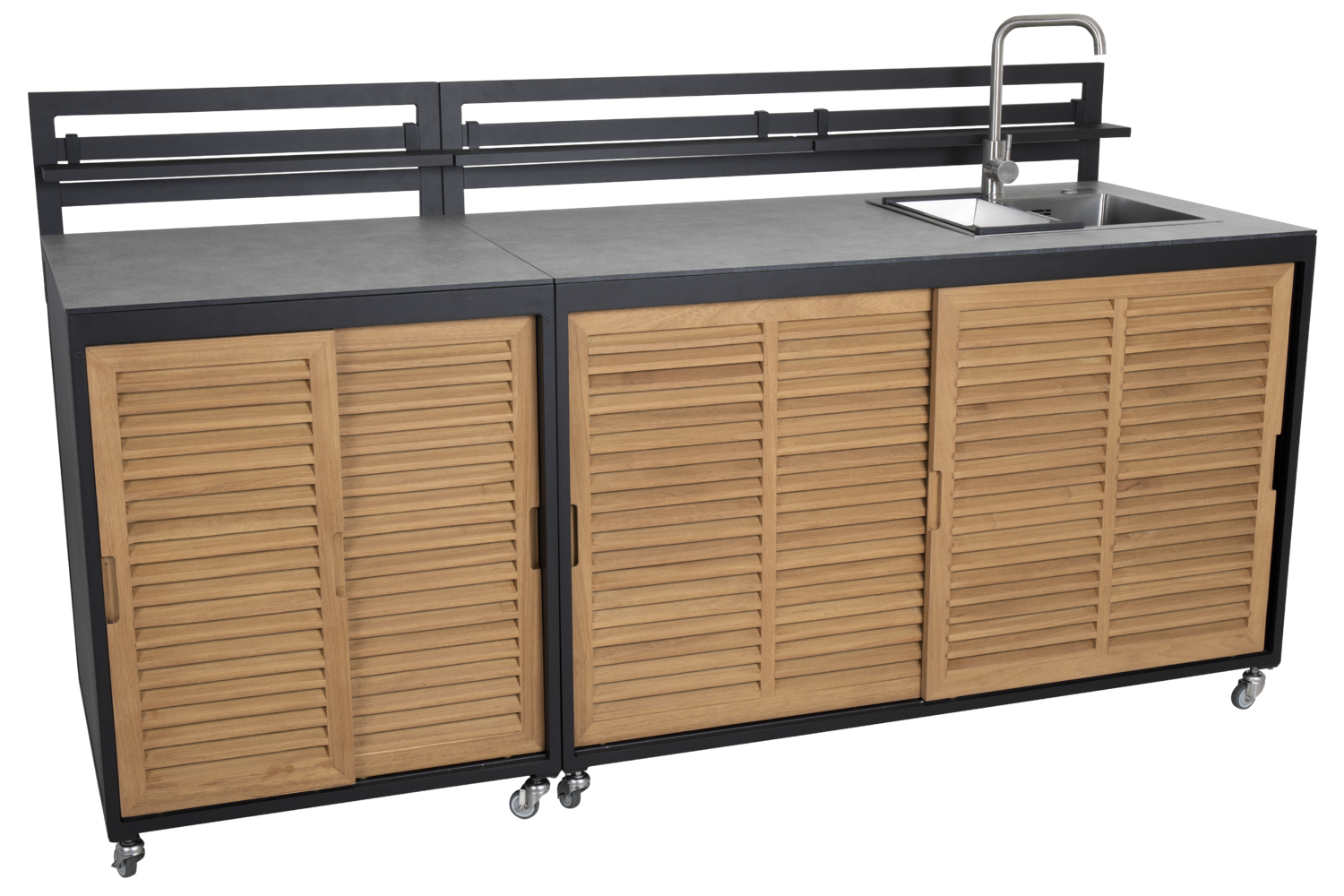 Fornax utekök Svart/teak