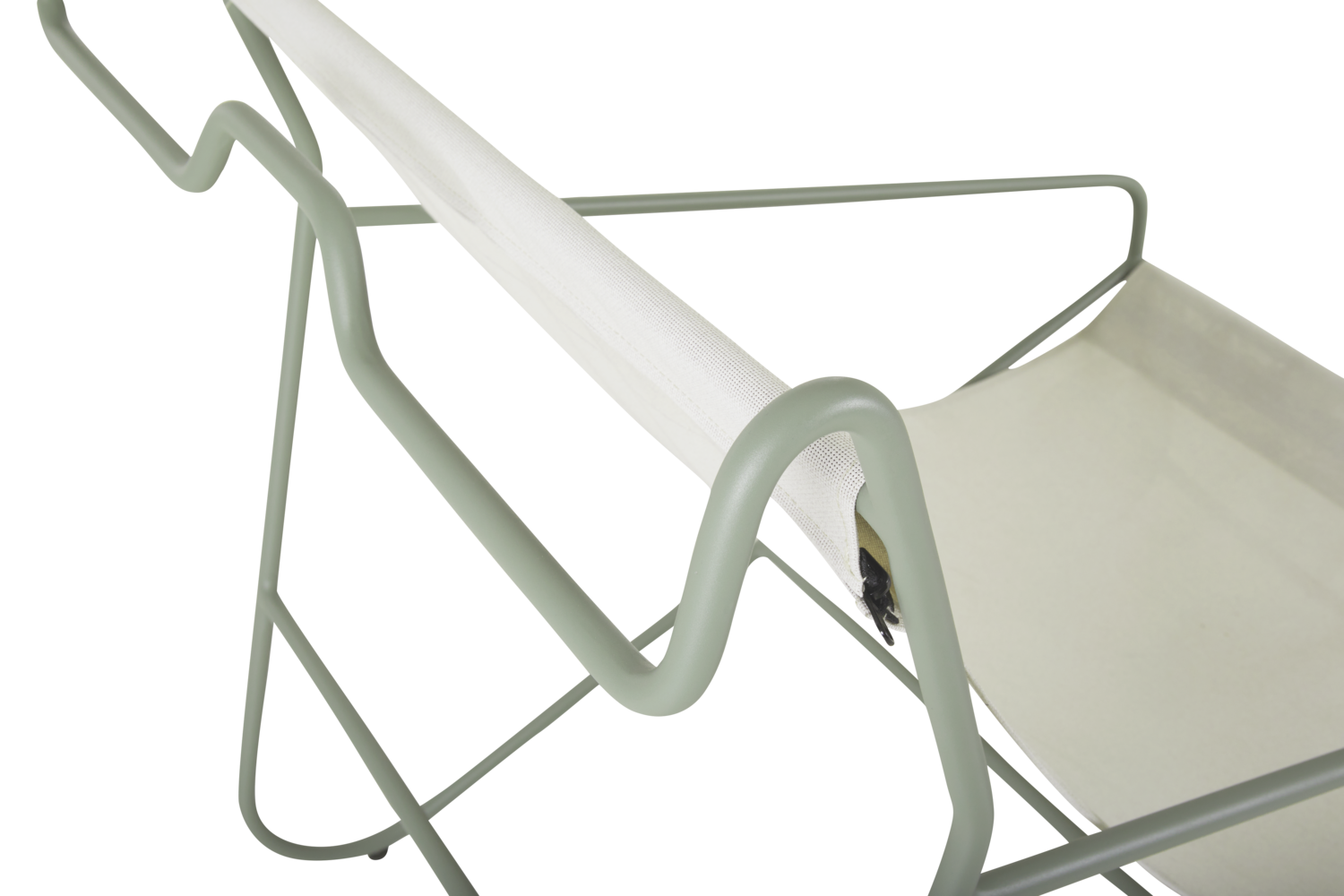 Poul Chair loungefåtölj Dusty Green/Vit