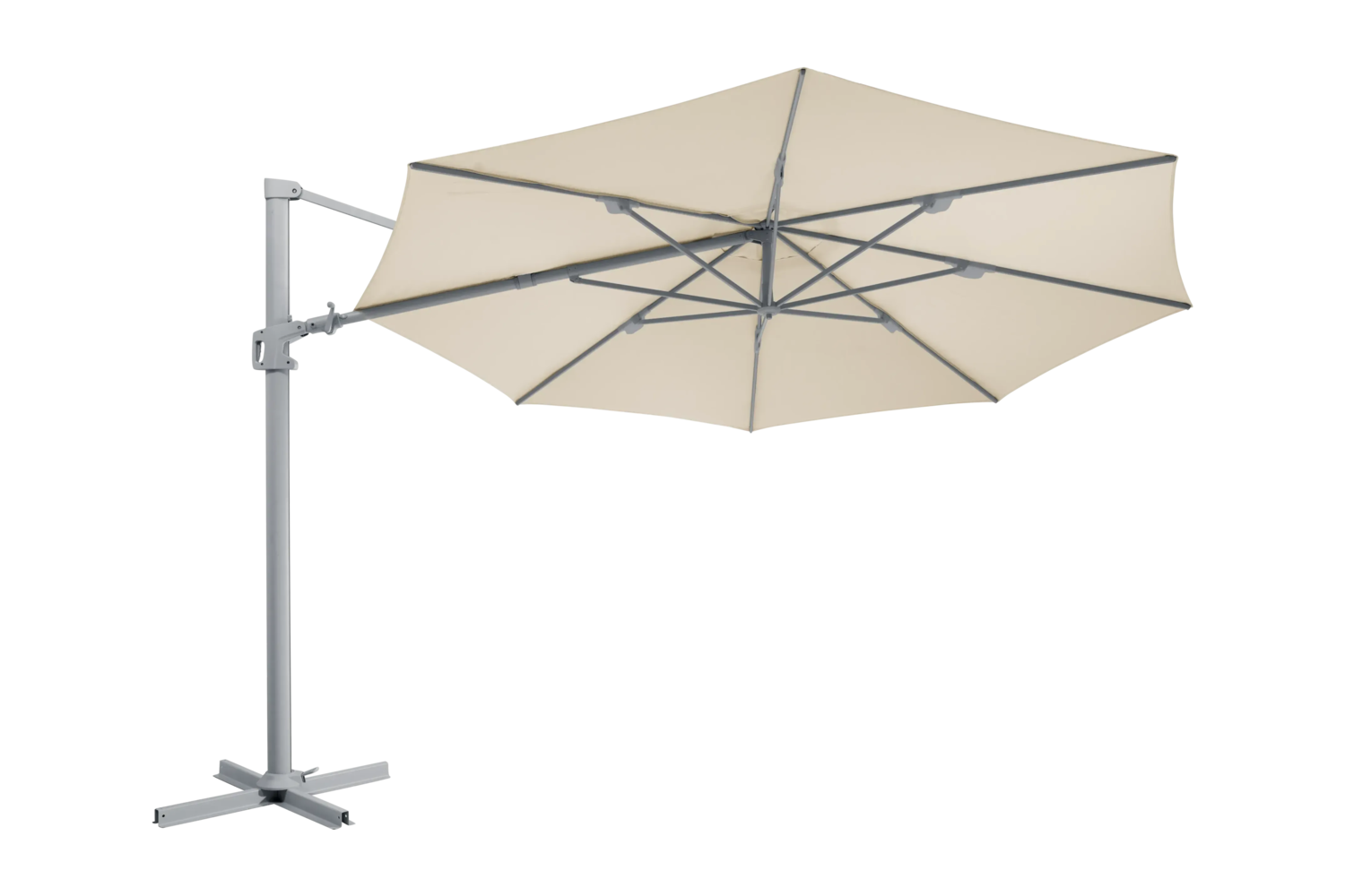 Vinovo frihängande parasoll Khaki/Light Grey