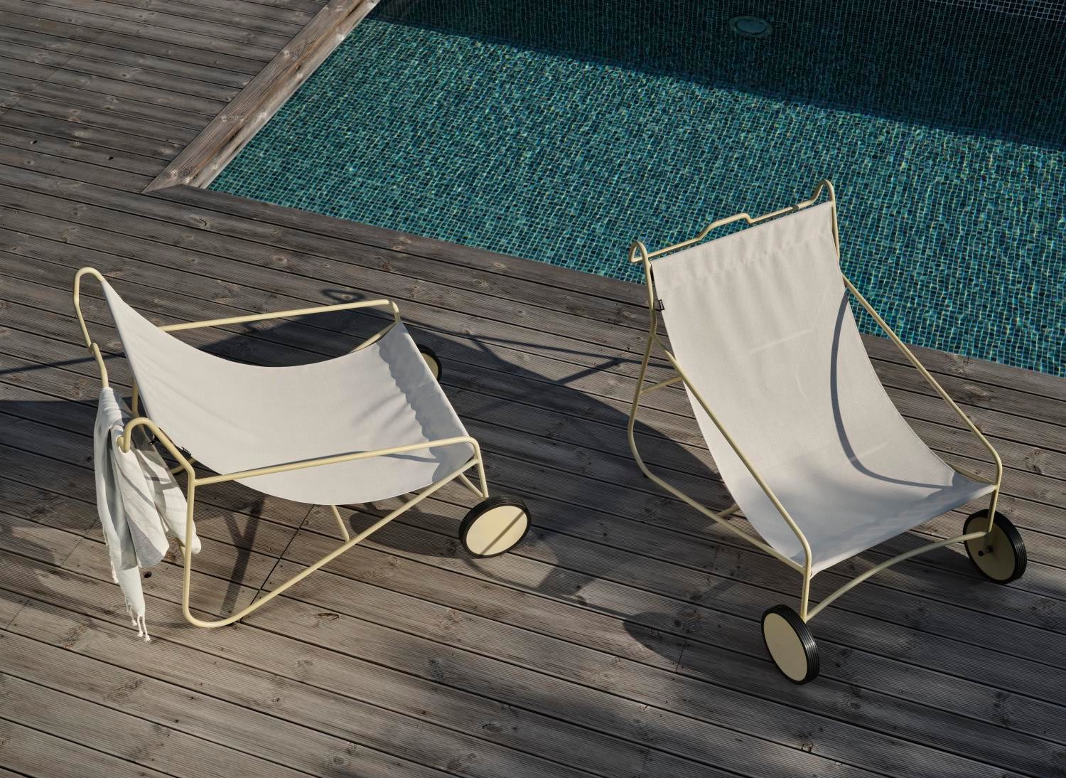 Poul Chair loungefåtölj Lemon/Off-white