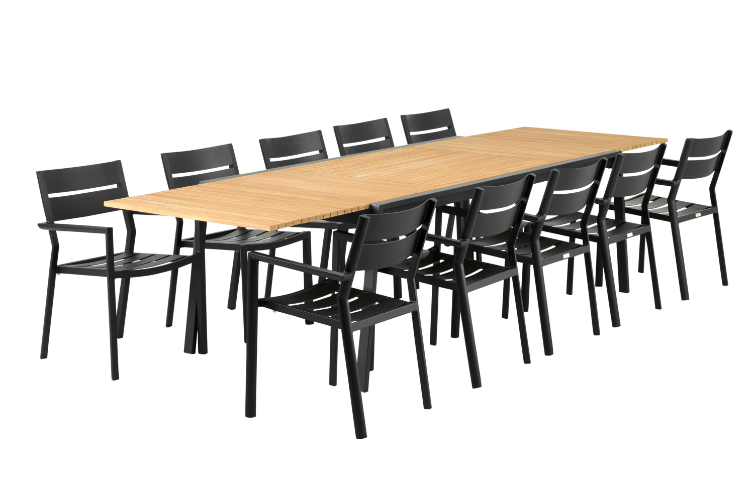 Naos matbord Svart/teak