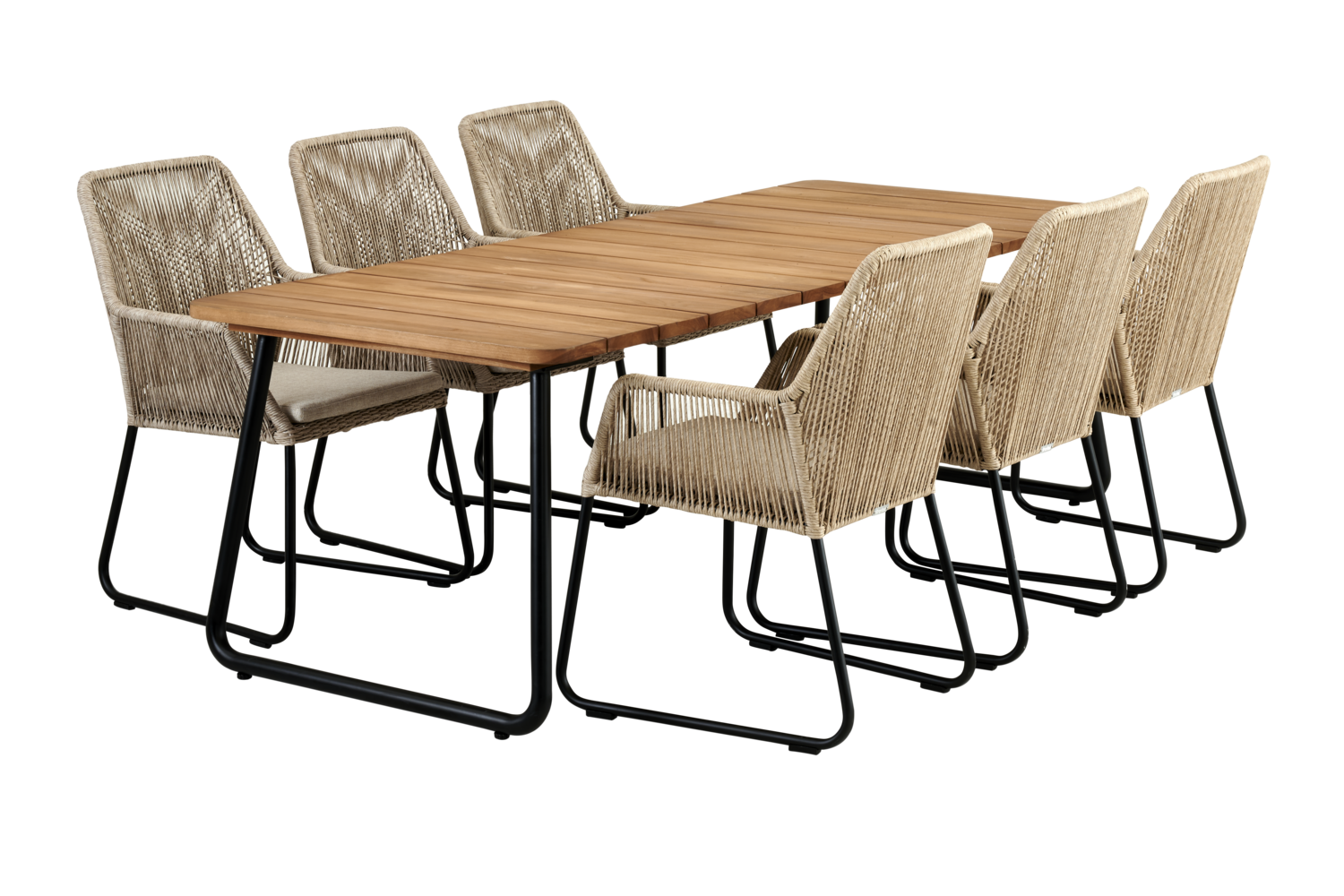 Nolli matbord Svart/teak