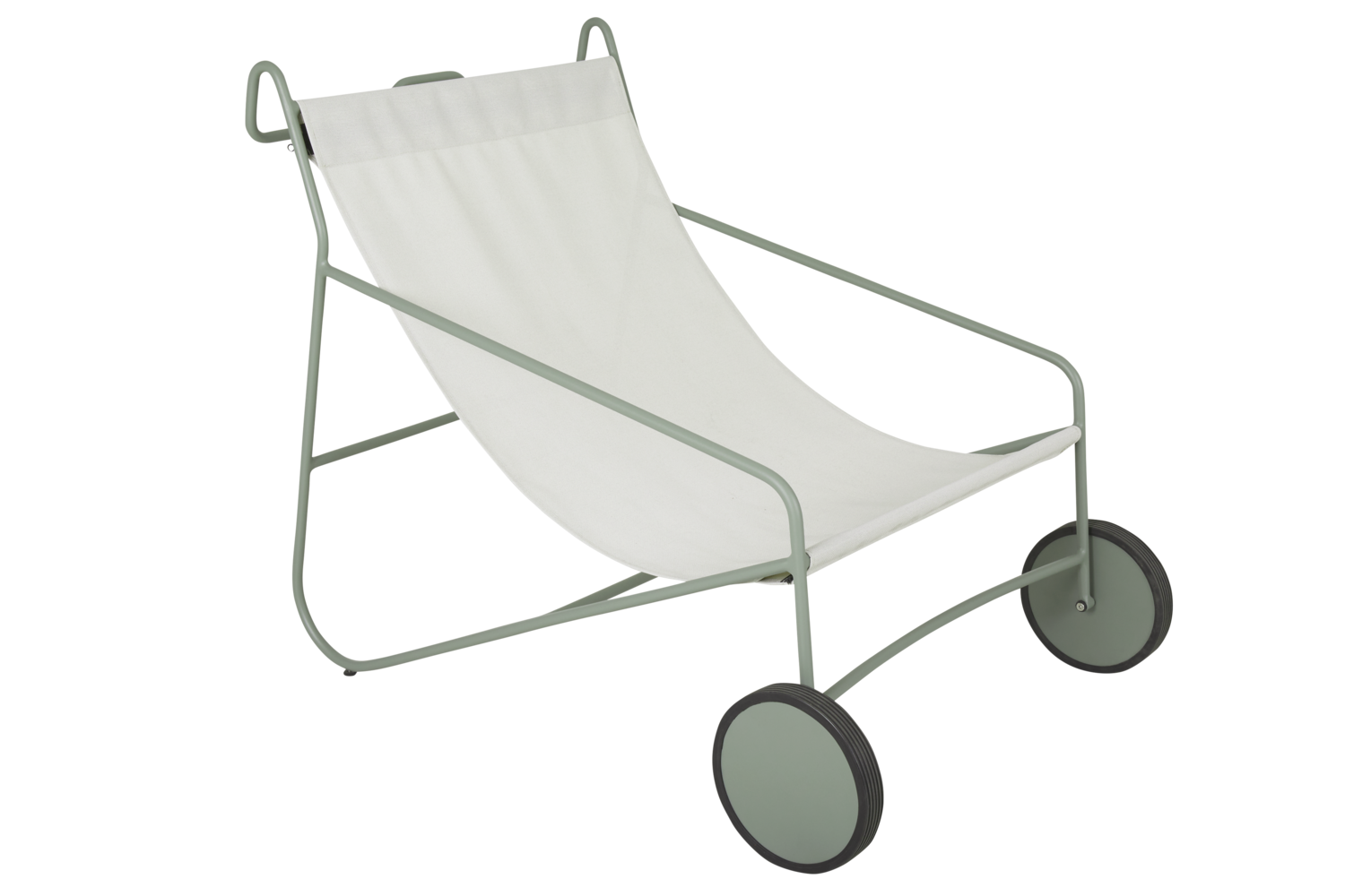 Poul Chair loungefåtölj Dusty Green/Vit