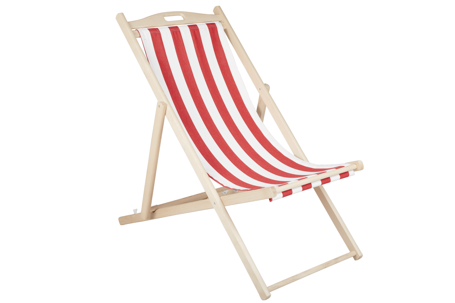 Dingla strandstol Natur/Röd-Vit