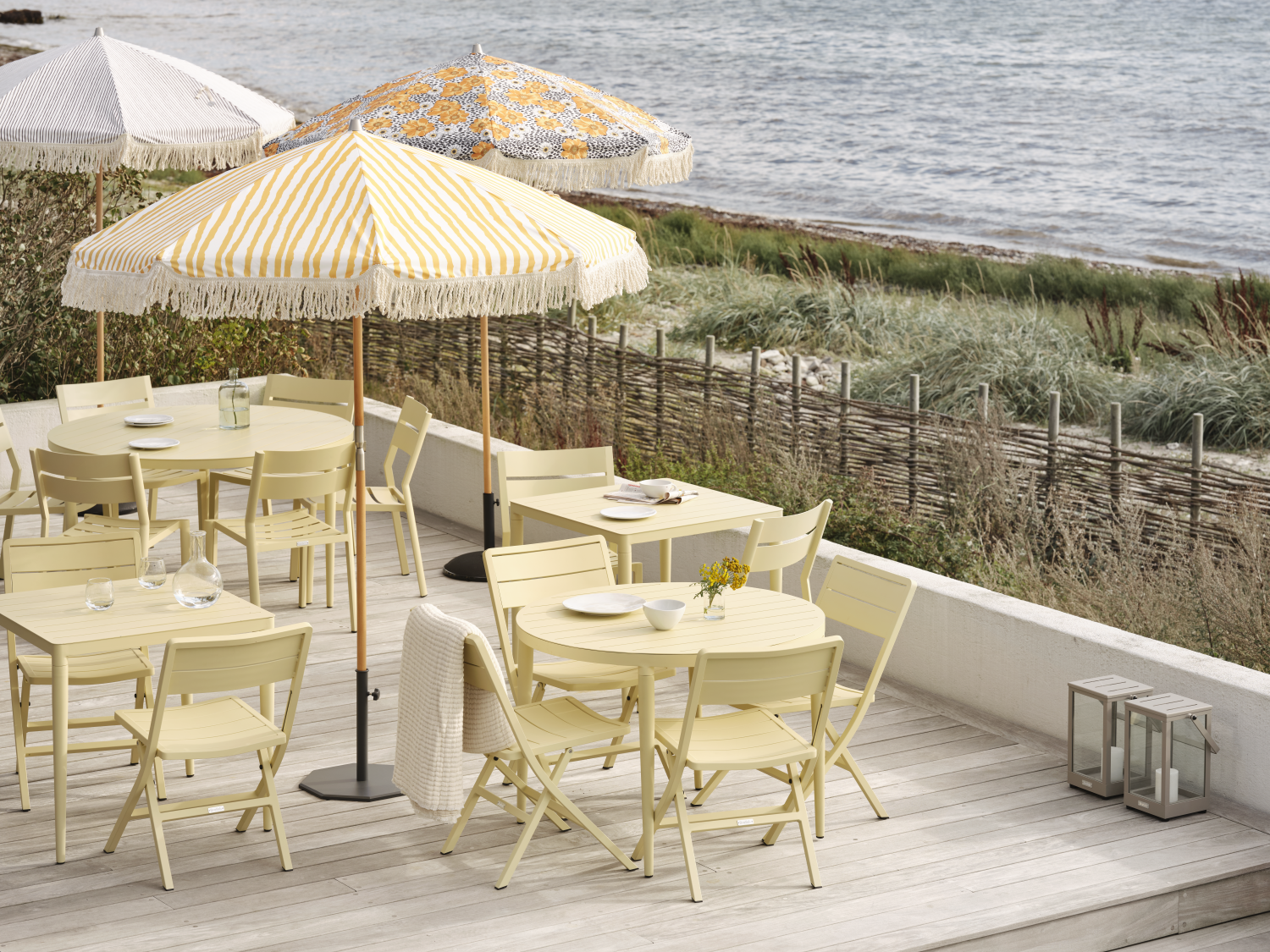 Gatsby parasoll Yellow Stripe
