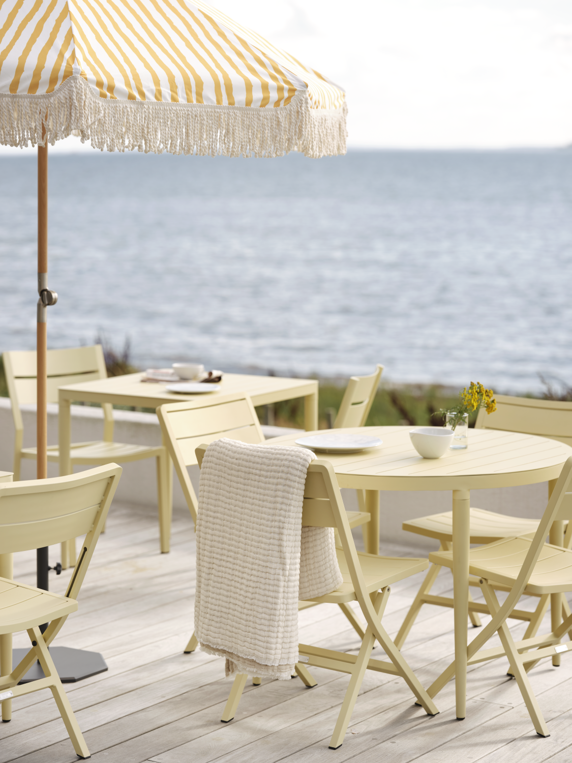 Gatsby parasoll Yellow Stripe