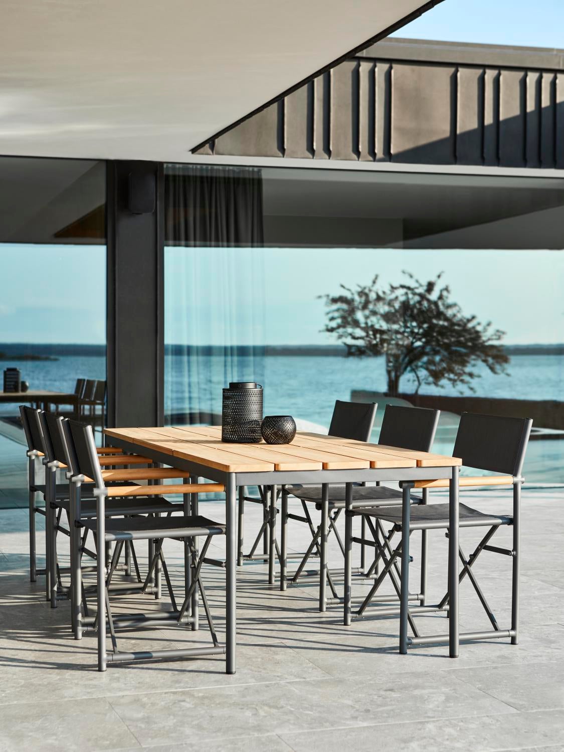 Nox matbord Antracit/Teak