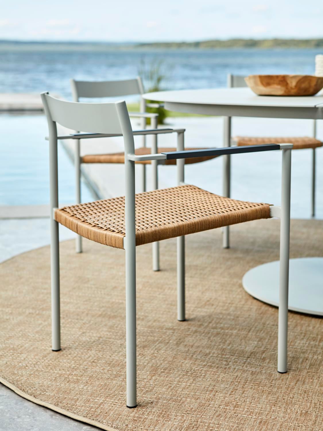 DK matstol Dusty Green/Natur