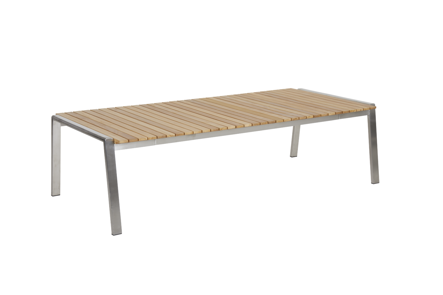 Naos soffbord Rostfritt stål/teak