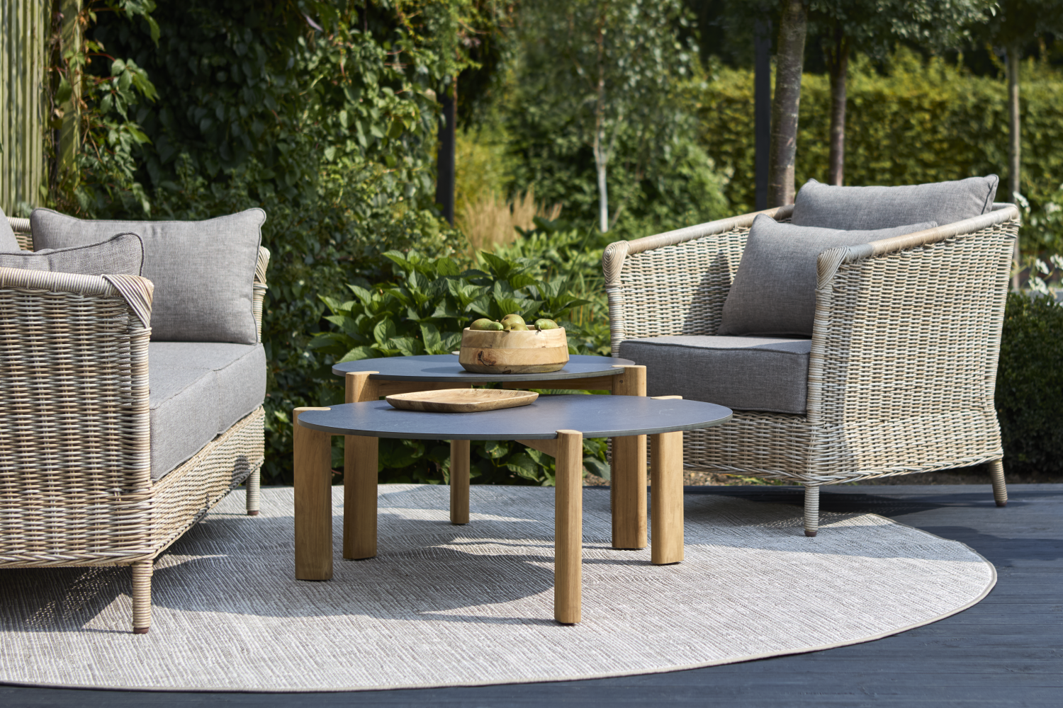 Domino soffbord Antracit/Teak