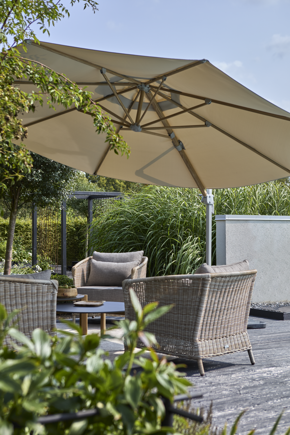 Domino soffbord Antracit/Teak