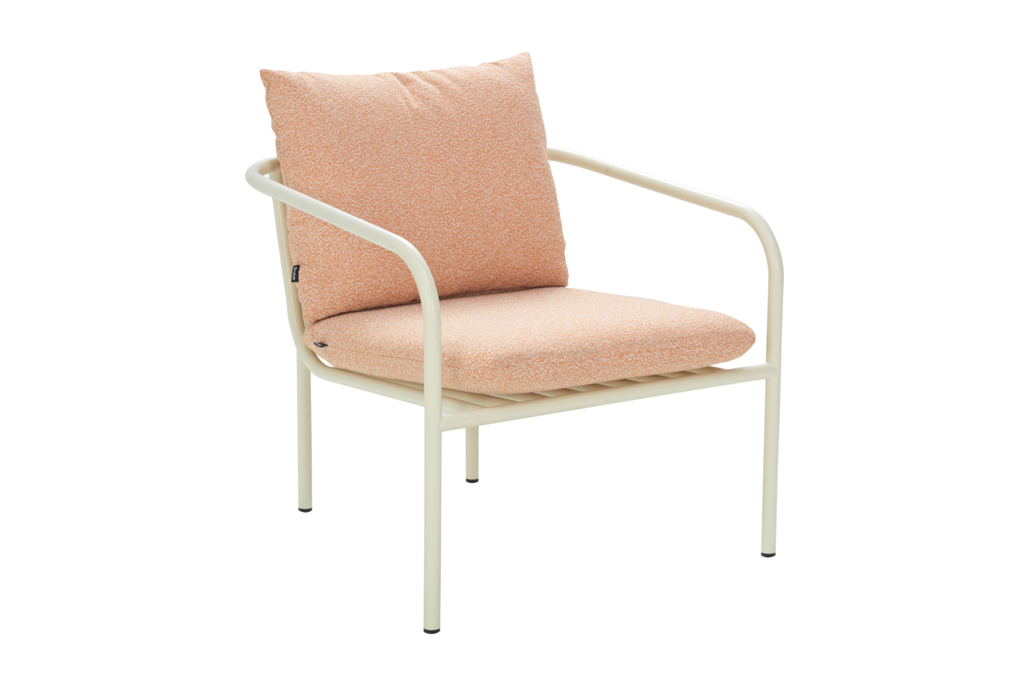 Bendt fåtölj Pearl White/Teddy Orange