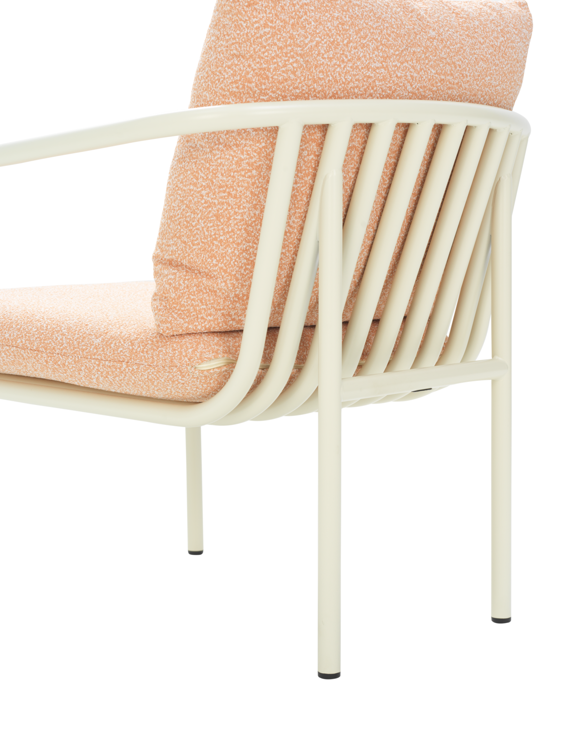 Bendt fåtölj Pearl White/Teddy Orange