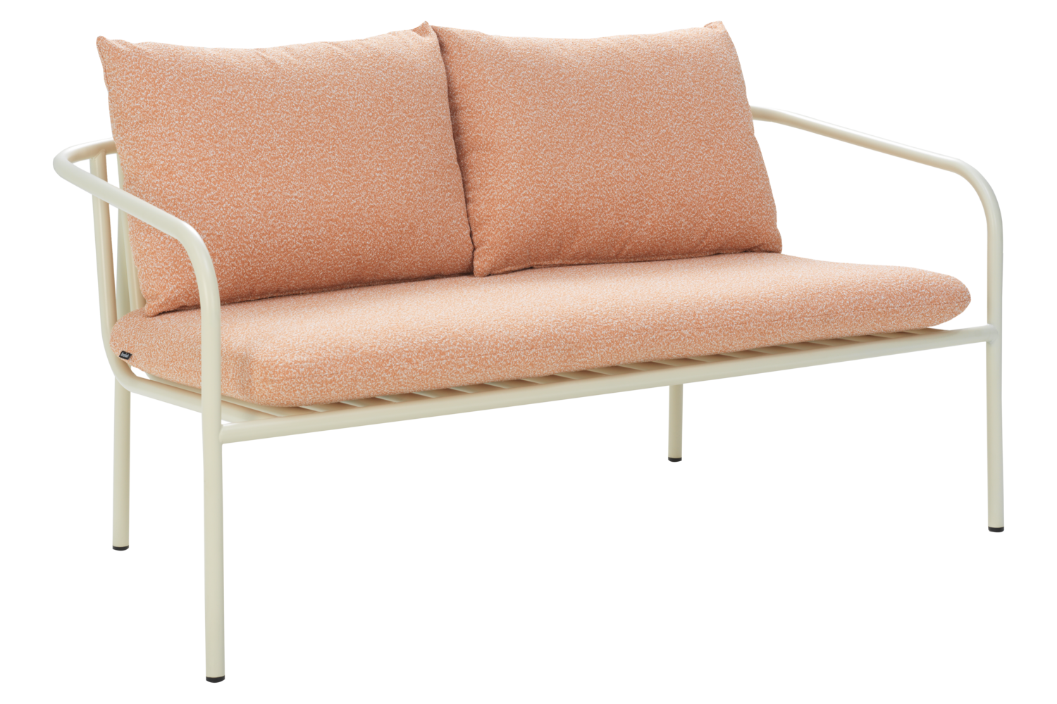 Bendt 2-sitssoffa Pearl White/Teddy Orange
