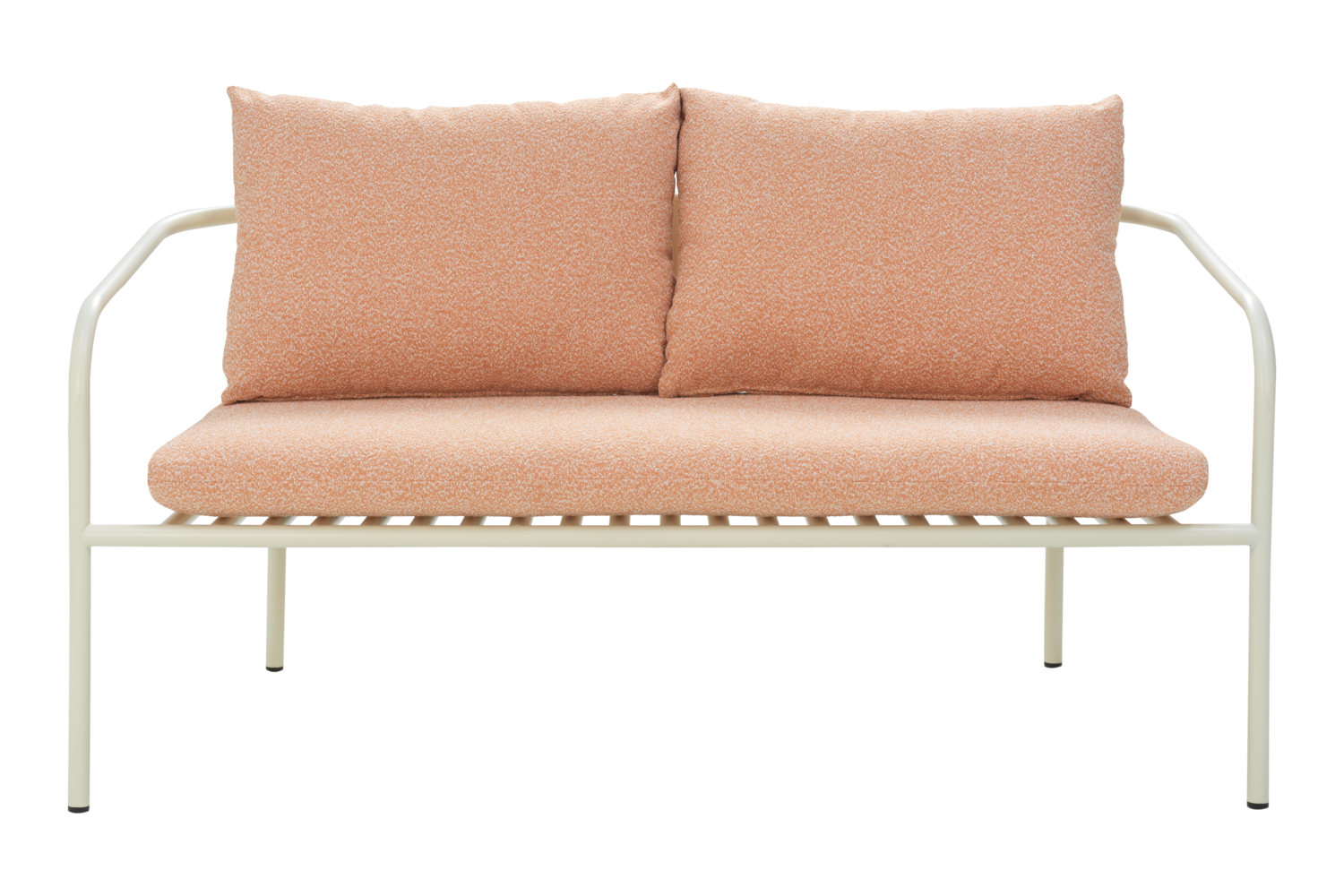 Bendt 2-sitssoffa Pearl White/Teddy Orange