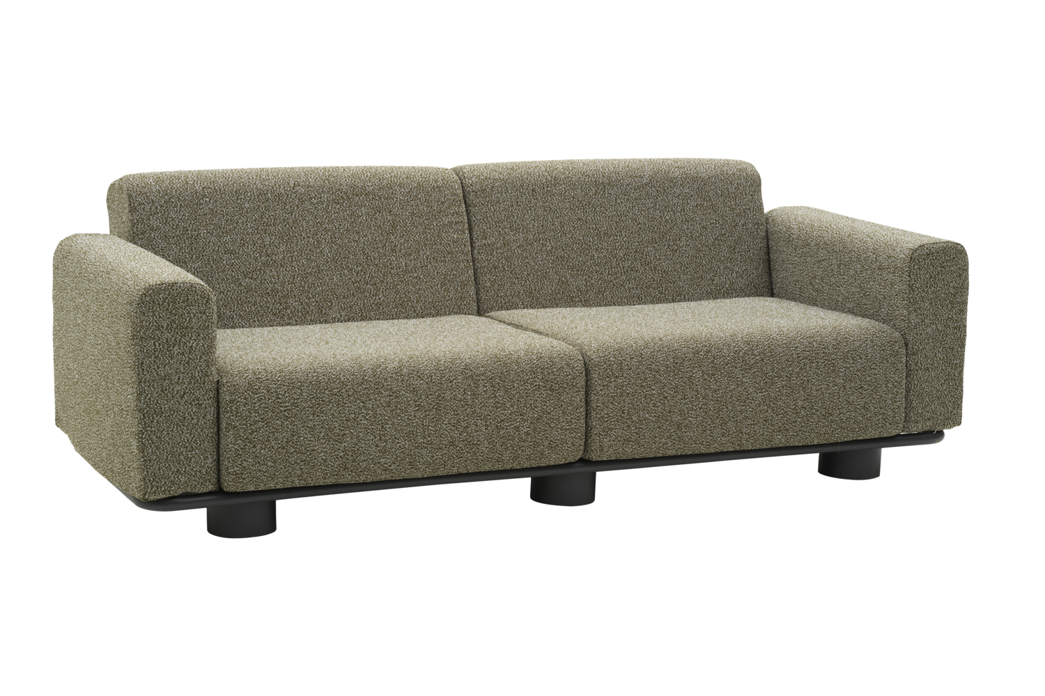 Bolster 2,5-sits soffa Antracit/Teddy Verde