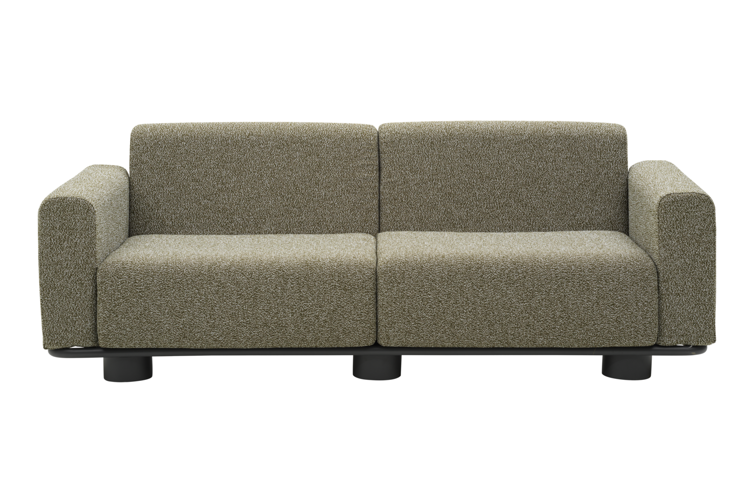 Bolster 2,5-sits soffa Antracit/Teddy Verde