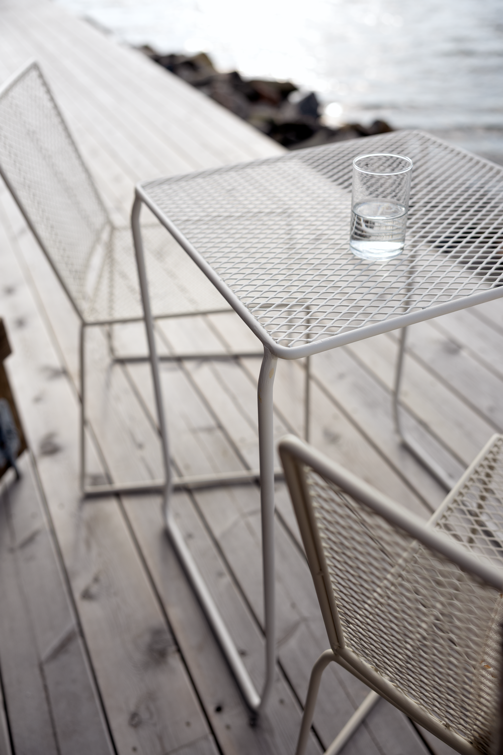 Haru matstol Pearl white