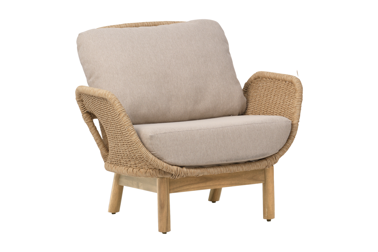 Lily fåtölj Twist Straw/Plush Wheat