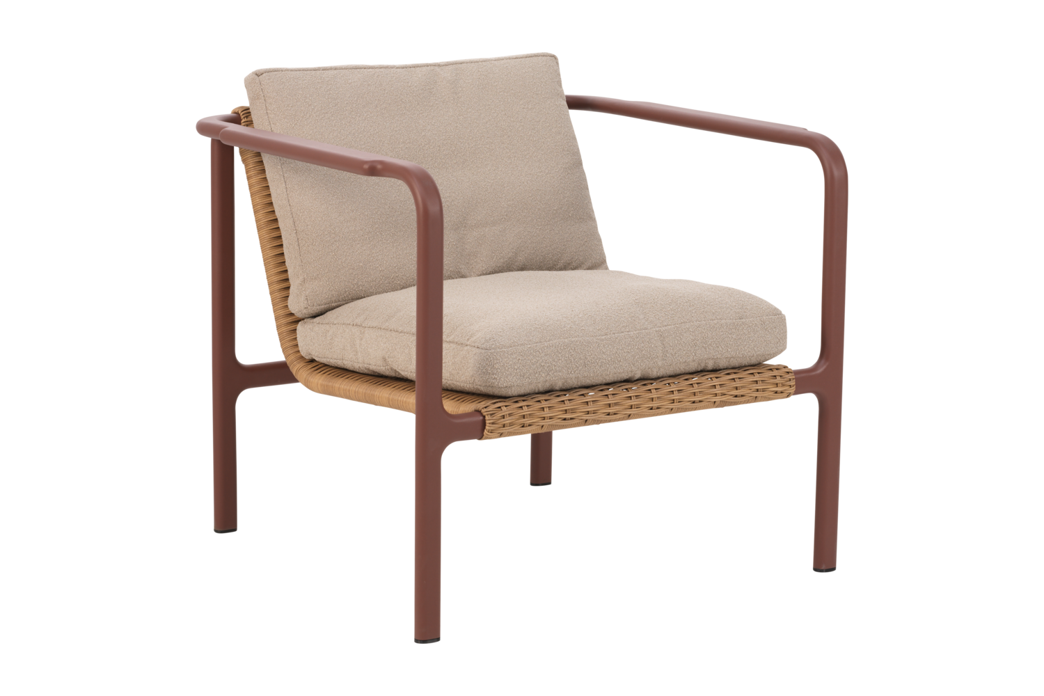 Motty fåtölj Zin Red/Teddy Beige