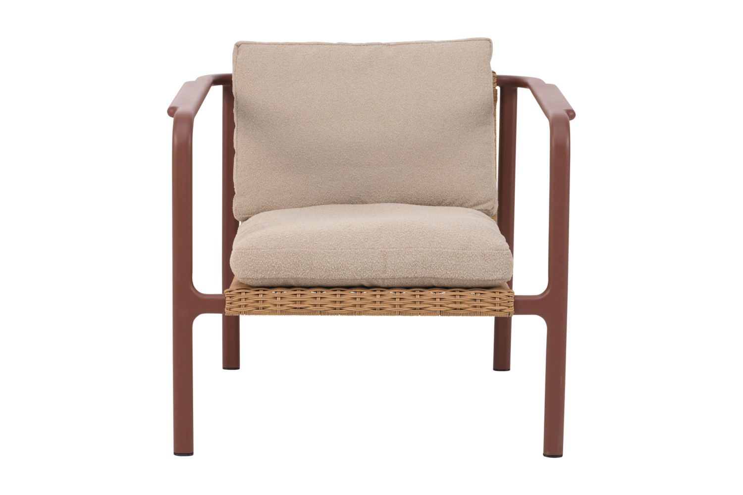 Motty fåtölj Zin Red/Teddy Beige