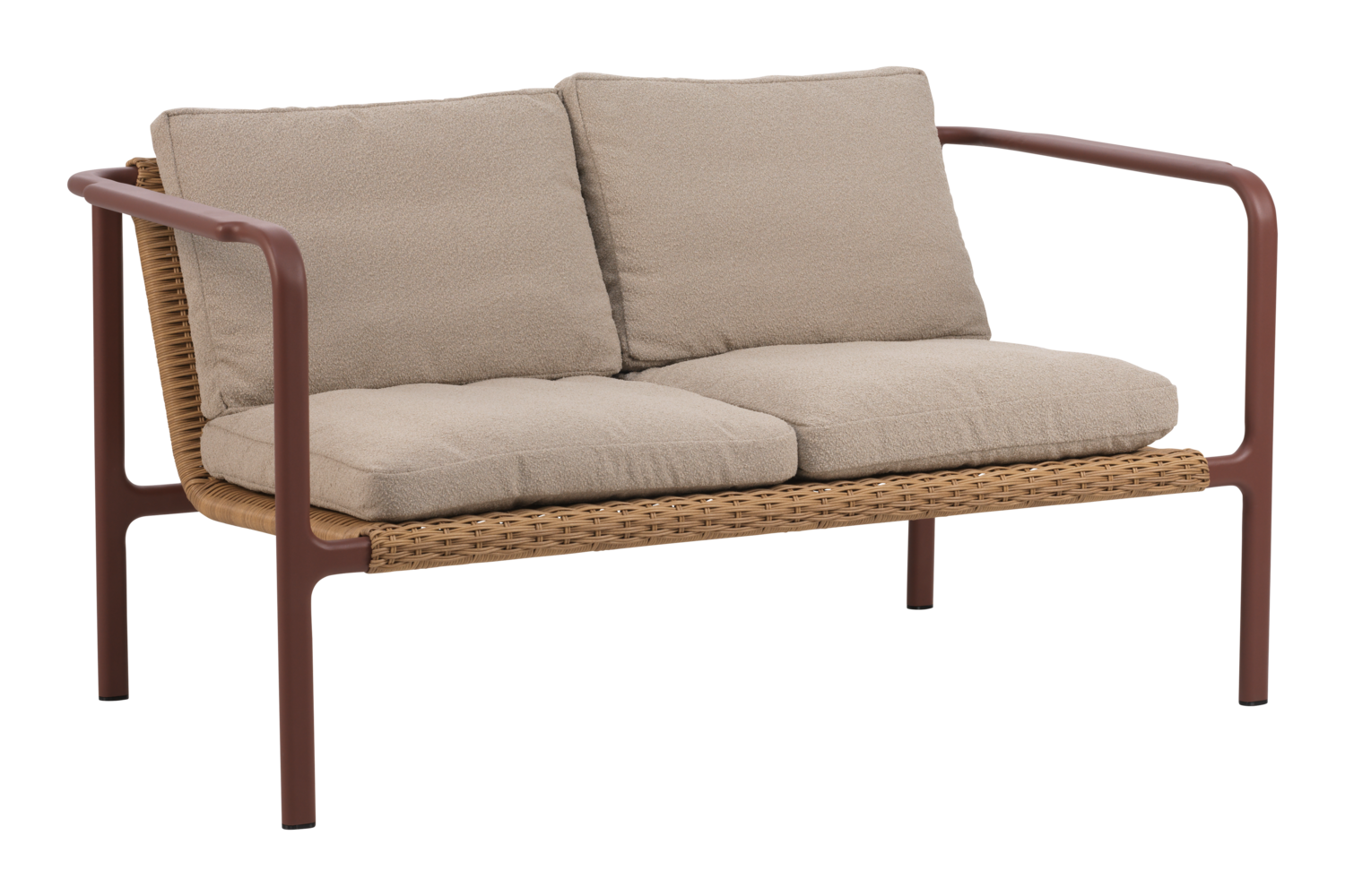 Motty 2-sitssoffa Zin Red/Teddy Beige
