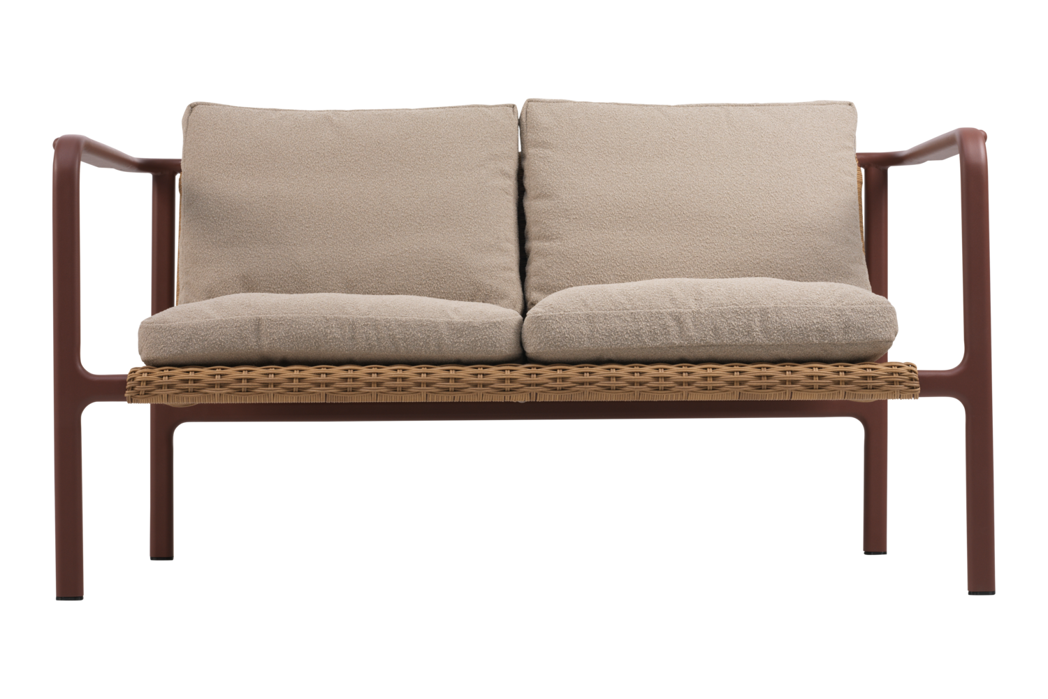 Motty 2-sitssoffa Zin Red/Teddy Beige