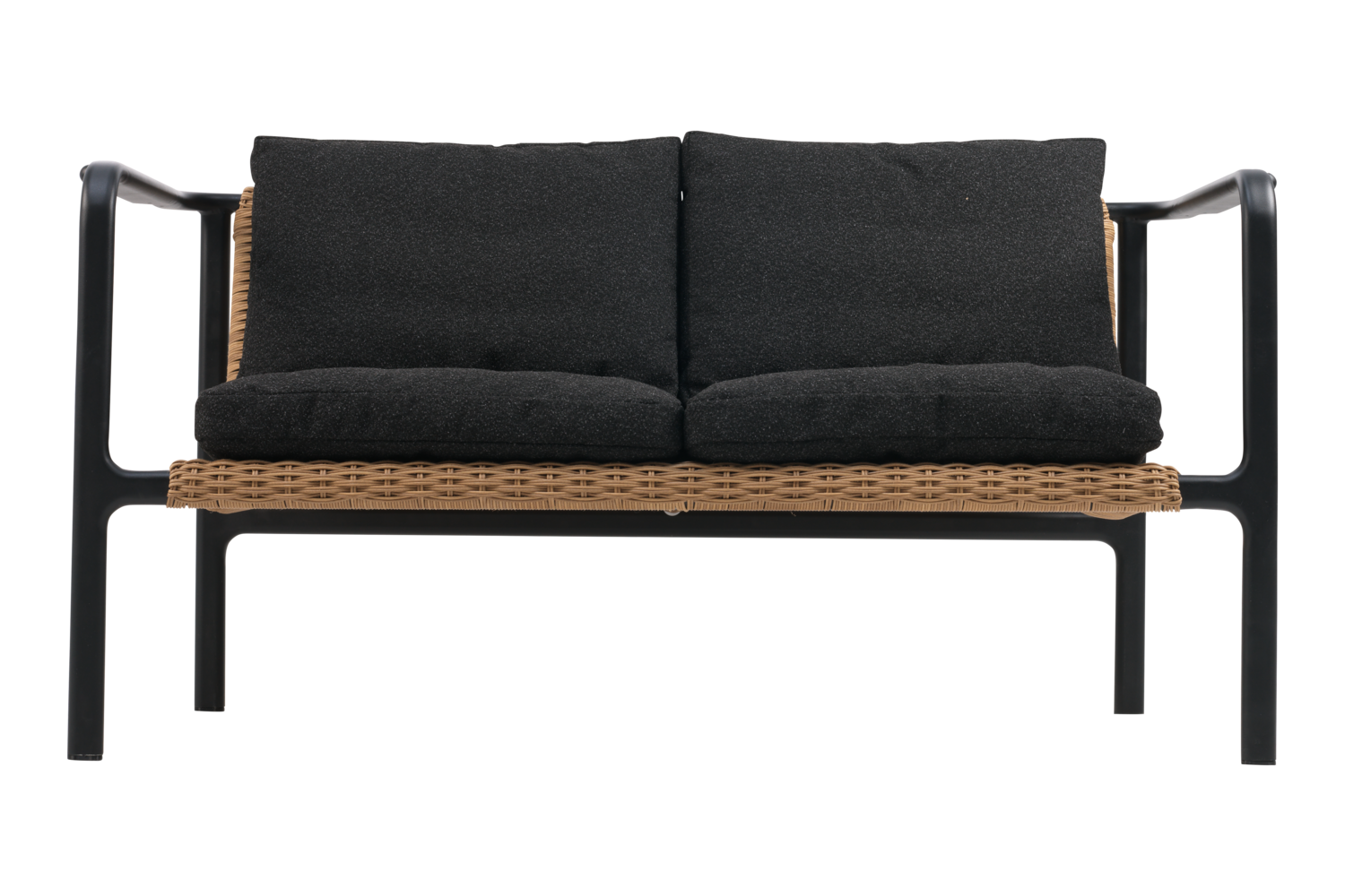 Motty 2-sitssoffa Svart/Teddy Black