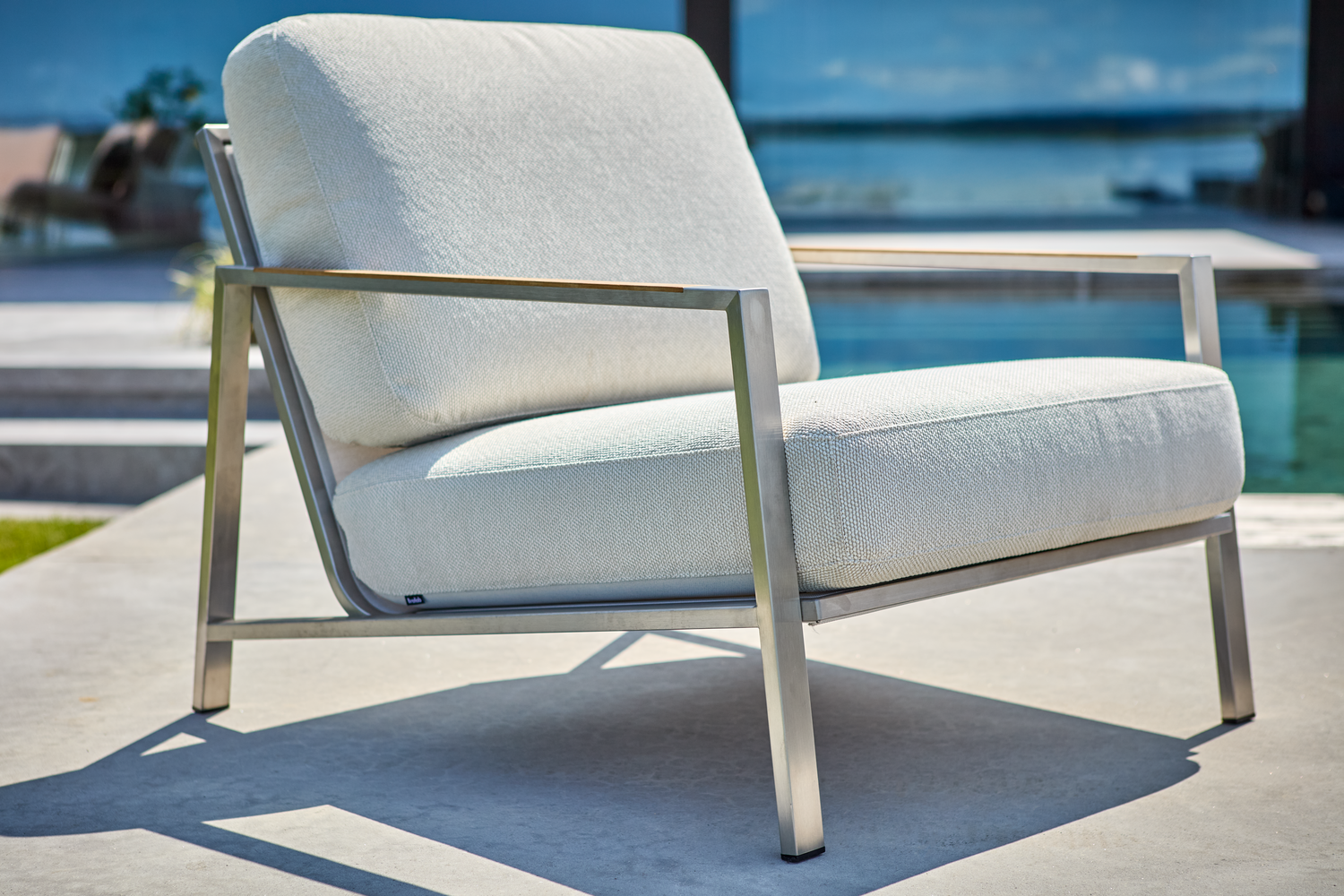 Naos fåtölj Stainless Steel/Dot Beige