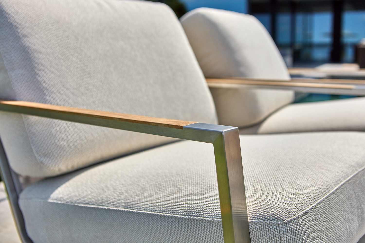 Naos fåtölj Stainless Steel/Dot Beige