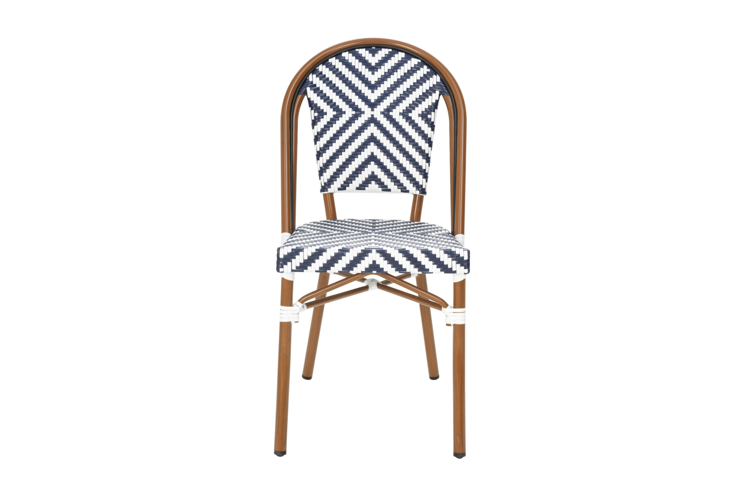 Parterre matstol Brun/Blåvit