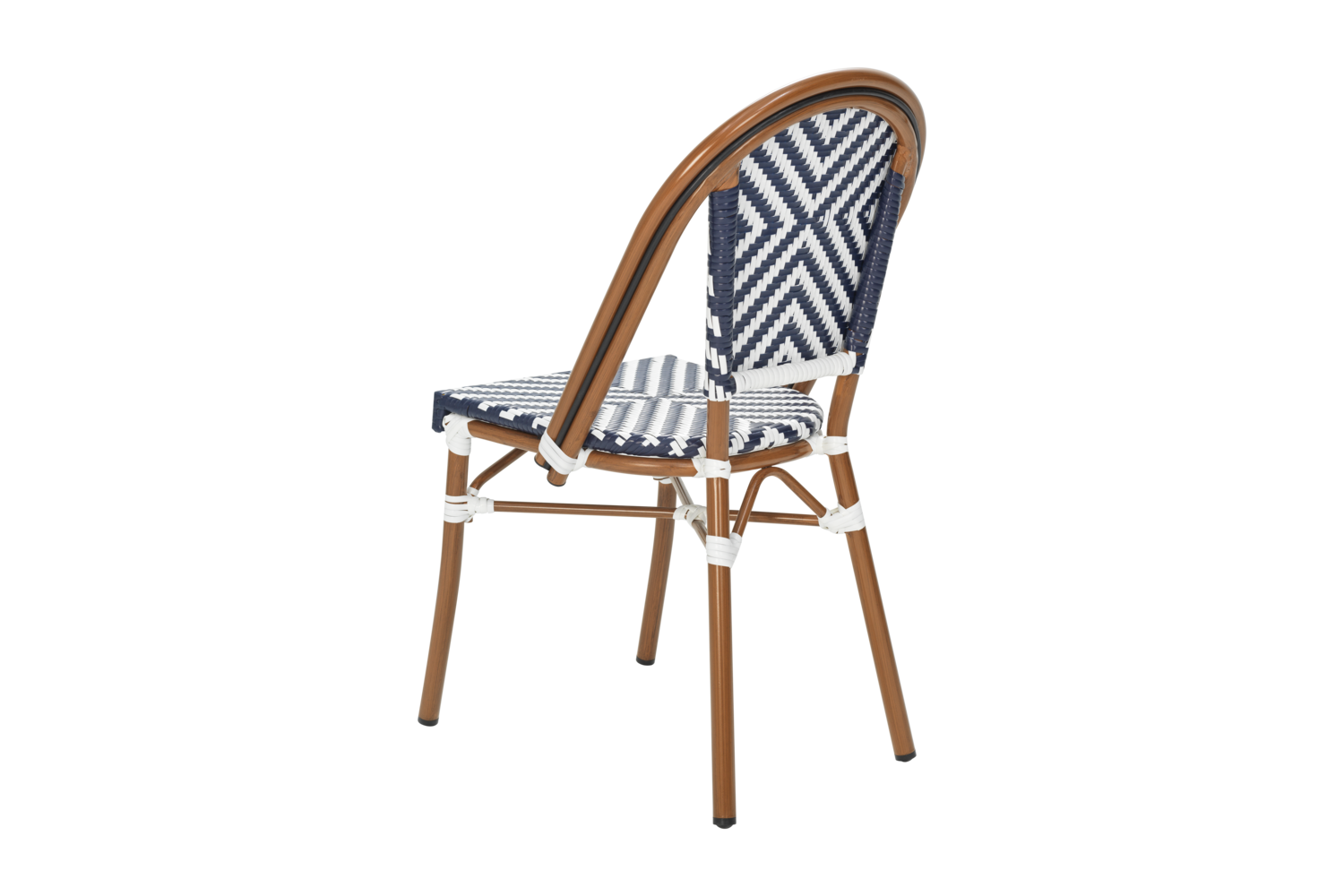 Parterre matstol Brun/Blåvit